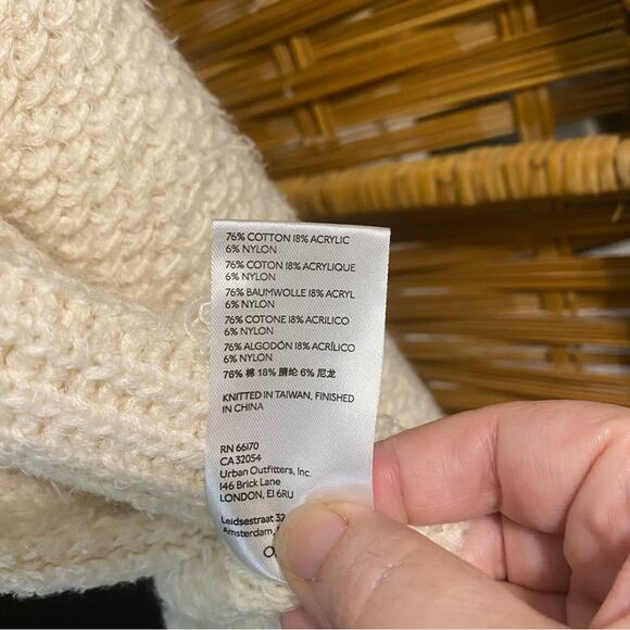 Pilcro Cream Oversized Open Long Cardigan Sweater Soft cotton blend XL cozy - Picture 4 of 9